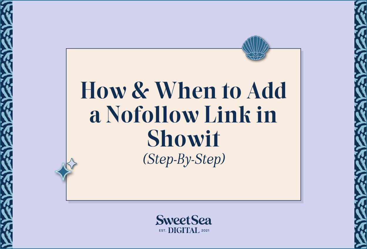 how and when to do a nofollow link in showit