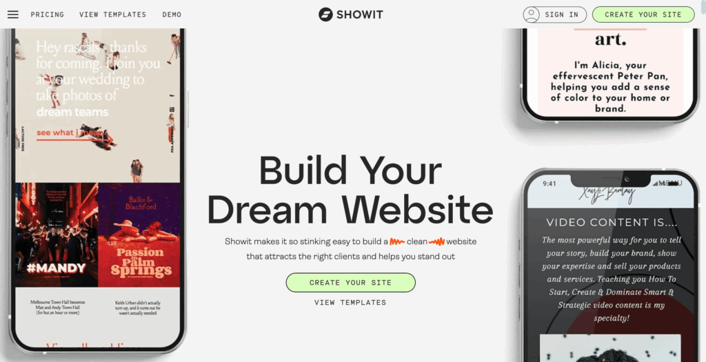 showit home page